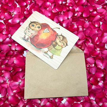 Деревянная открытка Для тебя