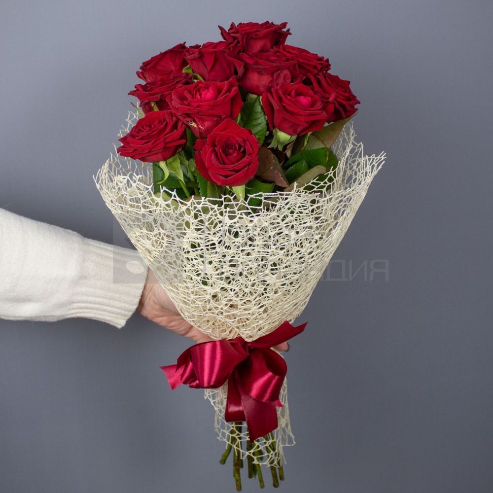 Букет 11 красных роз  40 см (6)