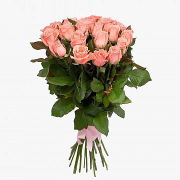 Букет 25 коралловых роз 60см