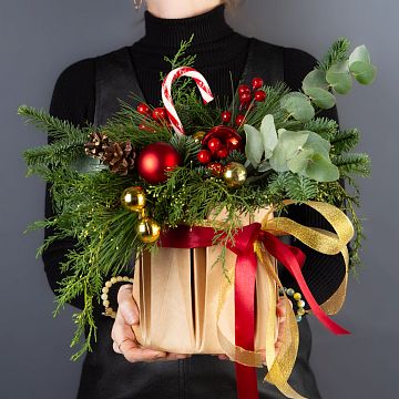 Композиция в крафтовом аквабоксе № 2 Композиция в крафтовом аквабоксе № 2