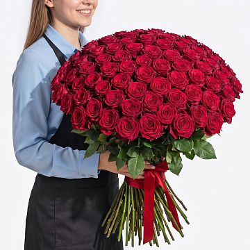 Букет 101 красная роза 50 см Букет 101 красная роза 50 см
