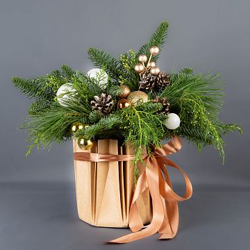 Композиция «Зимнее сияние в аквабоксе» Композиция «Зимнее сияние в аквабоксе»