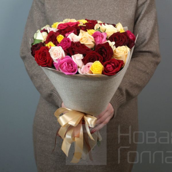 Букет 51 роза микс сорт II