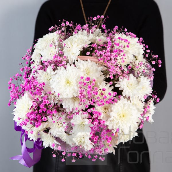 Ромашковые хризантемы в корзине - 3