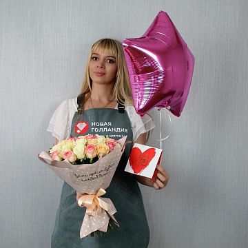 Комбо с букетом Рождение звезды