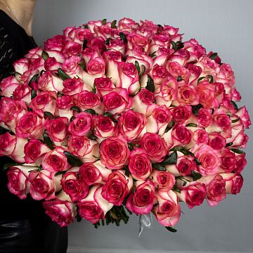 Букет 101 розовая роза 50 см Букет 101 розовая роза 50 см