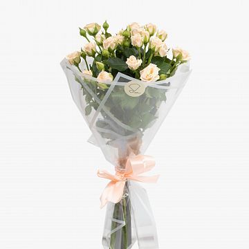 Букет из 3 кремовых кустовых роз