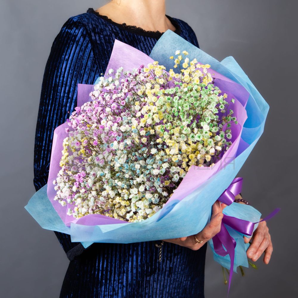 Букет из 5 радужных гипсофил