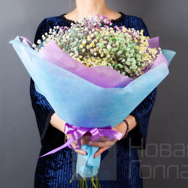 Букет из 5 радужных гипсофил