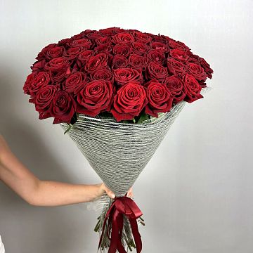 Букет 51 красная роза 70см Букет 51 красная роза 70см