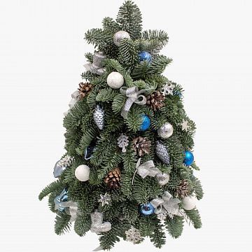 Ель из ветвей нобилиса Зимний бархат 40 см