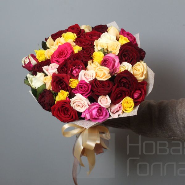 Букет 51 роза микс сорт II