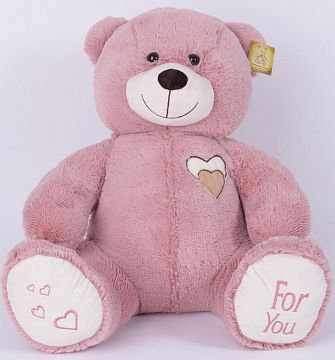 Мишка Джони брусничный 110см