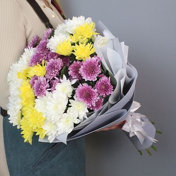Букет 11 хризантем ассорти