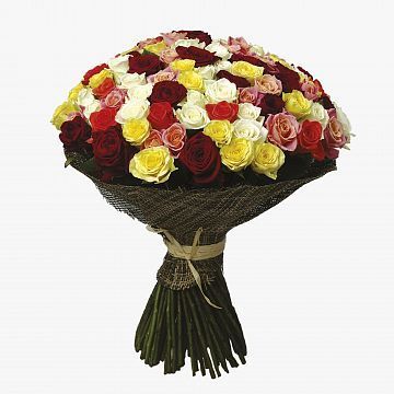 Букет 151 роза микс 60 см
