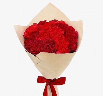 Букет 15 гвоздик в крафте Букет 15 гвоздик в крафте