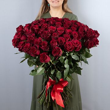 101 красная роза Премиум Эквадор 50 см 101 красная роза Премиум Эквадор 50 см