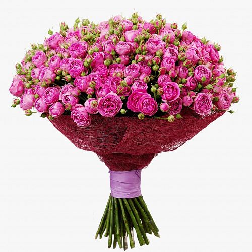 Букет 51 пионовидная  роза 40 см