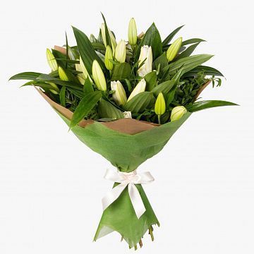 Букет лилия с зеленью Букет лилия с зеленью