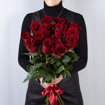 15 красных роз Премиум Эквадор 50 см 15 красных роз Премиум Эквадор 50 см